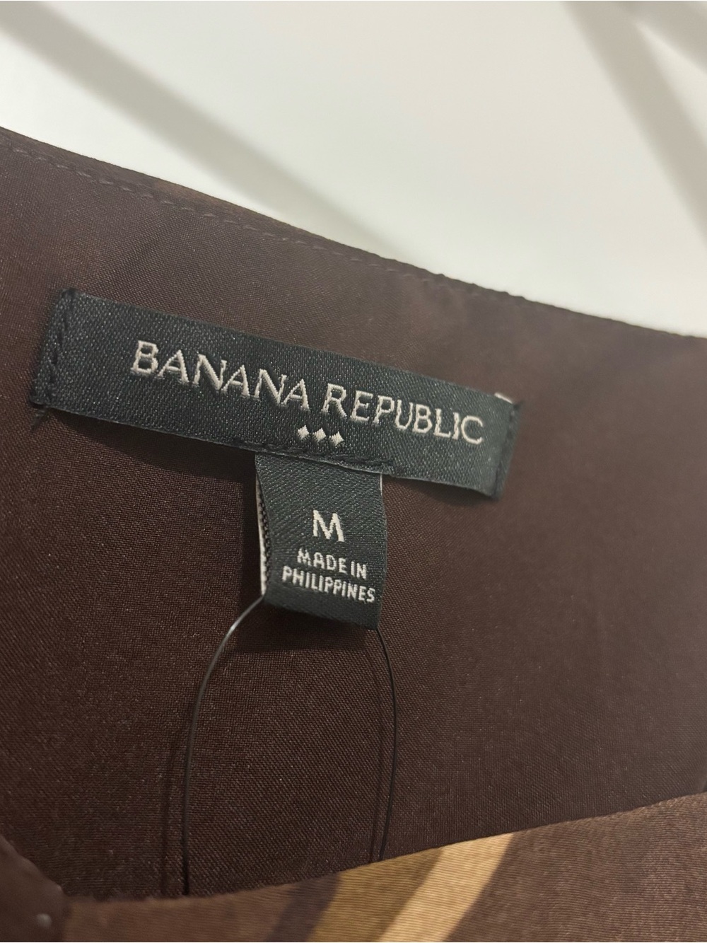 NWT Banana Republic Women’s Brown Geometric Slip Maxi Dress - Size M - Picture 5 of 6